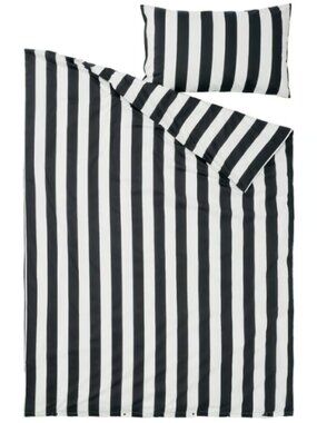 SLÅNHÖSTMAL 605.752.74/60575274 Duvet cover and pillowcase(s), black/white